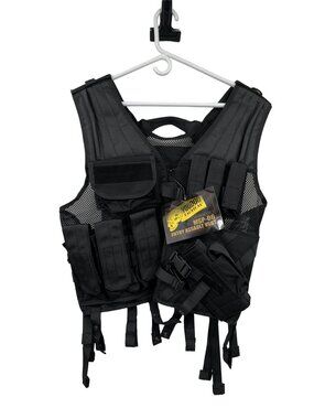 Voodoo MSP-06 Utility Vest Black M/L Adjustable Multi Pocket Storage Vest NEW